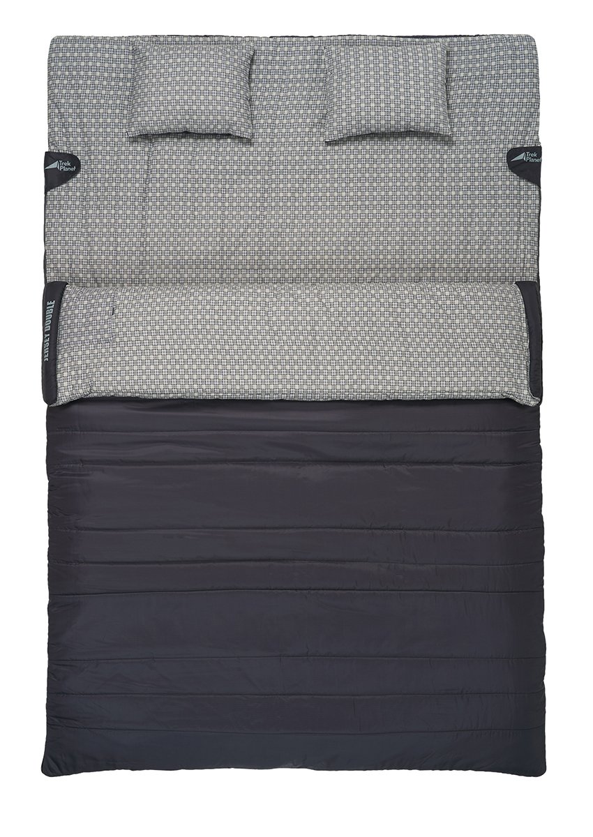 Спальный мешок с подушками TREK PLANET Jersey Double, антрацит, 70312 купить на ЖДБЗ.ру - фотография № 8