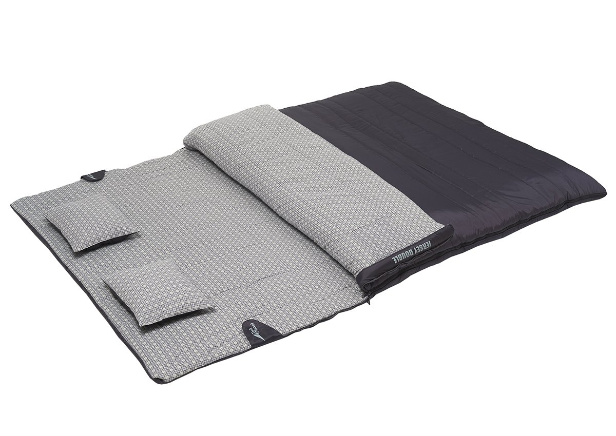 Спальный мешок с подушками TREK PLANET Jersey Double, антрацит, 70312 купить на ЖДБЗ.ру - фотография № 2