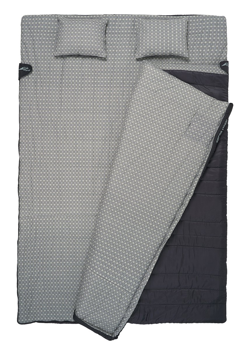 Спальный мешок с подушками TREK PLANET Jersey Double, антрацит, 70312 купить на ЖДБЗ.ру - фотография № 4