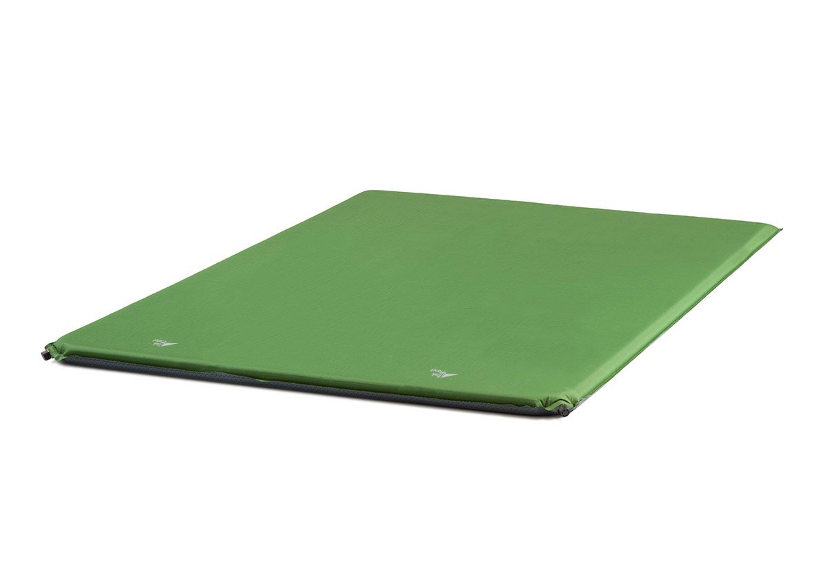 Коврик TREK PLANET Relax 50 Double, самонадувающийся, двухспальный, зеленый, 70436 коврик ladо́m 50×80 см противоскользящий полиэстер ворс 2 5 см плотность 1400 г м2 графитовый