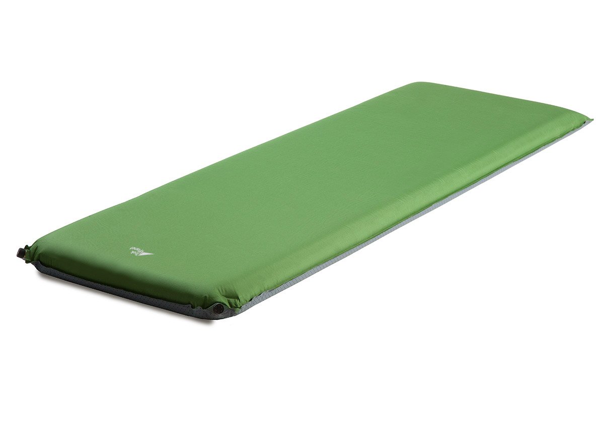 Коврик TREK PLANET Relax 90, самонадувающийся, зеленый, 70438 коврик противоскользящий ladо́m 50×80 см полиэстер плотность 1900 г м2 графитовый