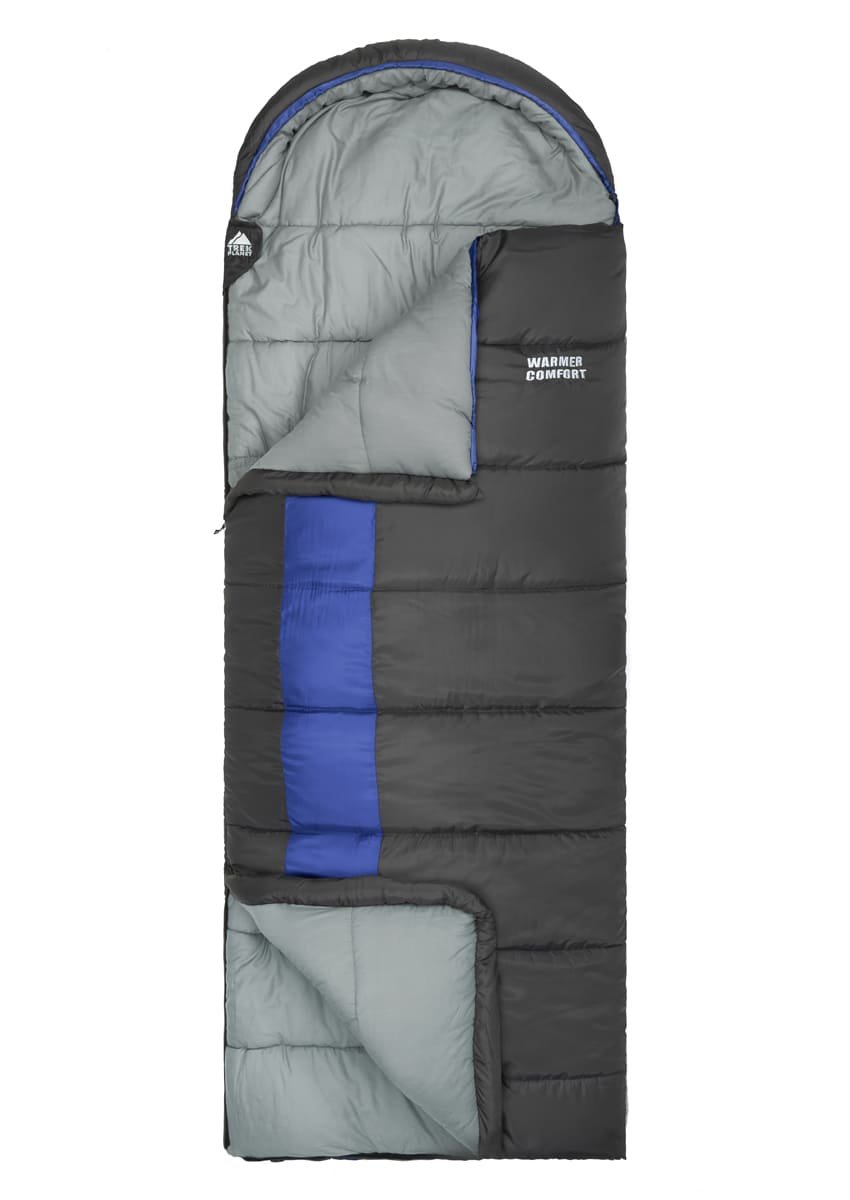 фото Спальный мешок trek planet warmer comfort, с правым замком, серый/синий, 70389-r