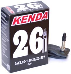 

Камера для велосипеда KENDA 26"х1.00-1.5 (26/40-559) узкая спортниппель, 5-511296