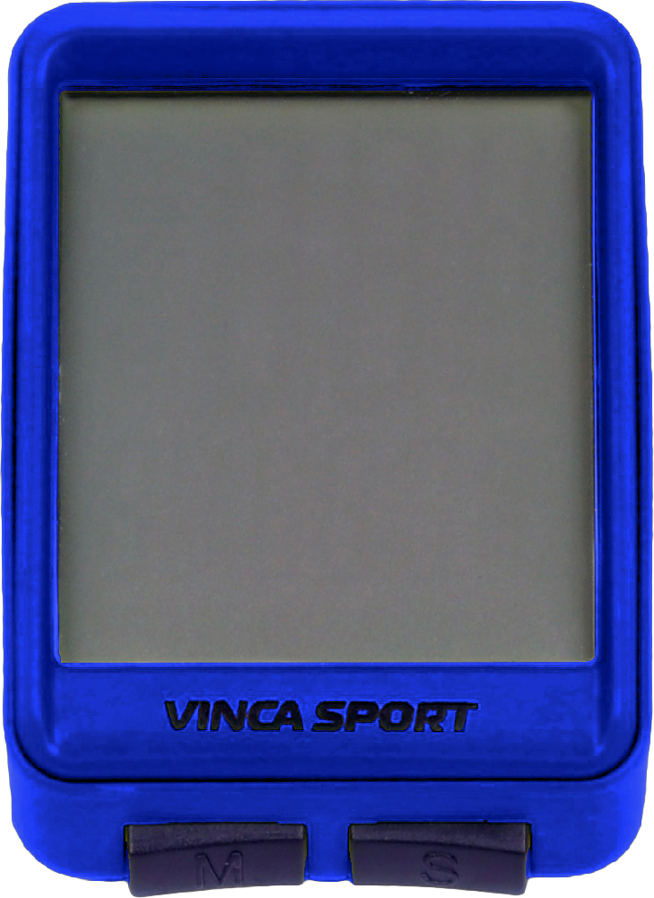   ВашВелосипед Велокомпьютер Vinca Sport, беспроводной, 12 функций, синий с черным, V 1507 blue/black