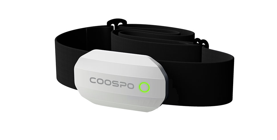 Датчик пульса нагрудный CooSpo H808S, ANT+, BLE4.0, LED, белый, H808S-W