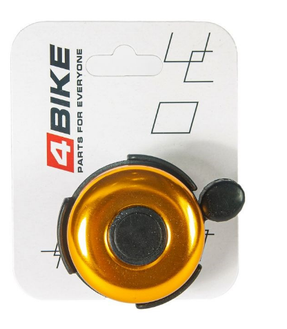 

Велозвонок 4BIKE BB3204-Gld, латунь, D-52 мм, золотистый, ARV100027