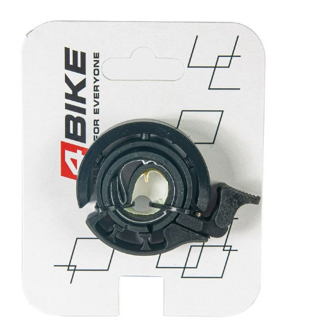 Звонки и Клаксоны Велозвонок 4BIKE BB3213L-Blk, ''Кольцо'', алюминий, плаcтик, D-46 мм, чёрный, ARV100012