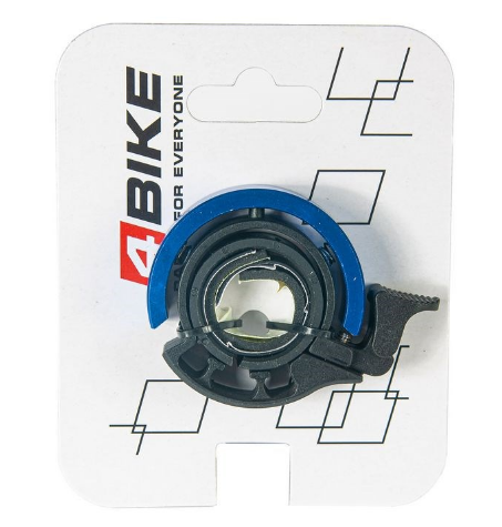 Звонки и Клаксоны  ВашВелосипед Велозвонок 4BIKE BB3213L-Blu, ''Кольцо'', алюминий, плаcтик, D-.46 мм, голубой, ARV100013