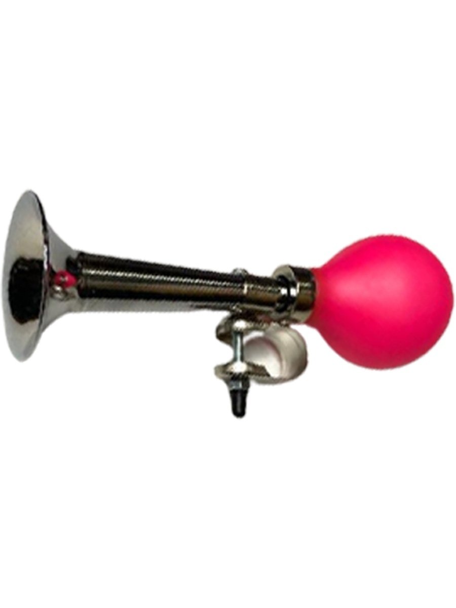 

Клаксон металлический STELS, с розовой грушей, HR 277/pink