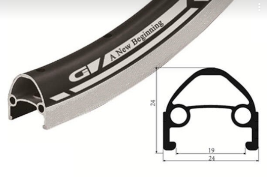   ВашВелосипед Обод велосипедный Vinca Sport 26”, 36H*14G, двойной, алюминий, черный, GJD 26 (36H) black