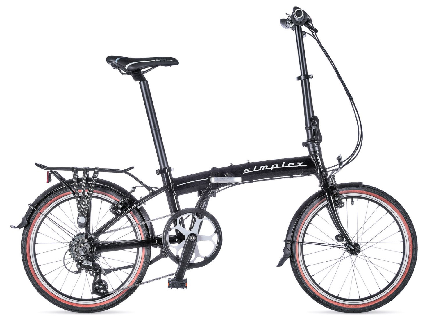 Рама велосипедная AUTHOR, алюминиевая, складная, с замком, для Simplex 2015, черная, 8-2015001