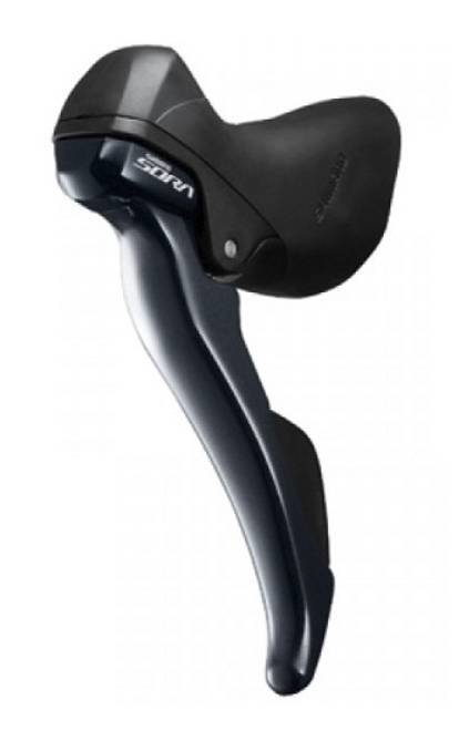 

Переключатель SHIMANO SORA ASTR3000LIA (ШОССЕ/ROAD) шифтер+тормозная ручка, 2 скорости, левая, черная, 2-8075