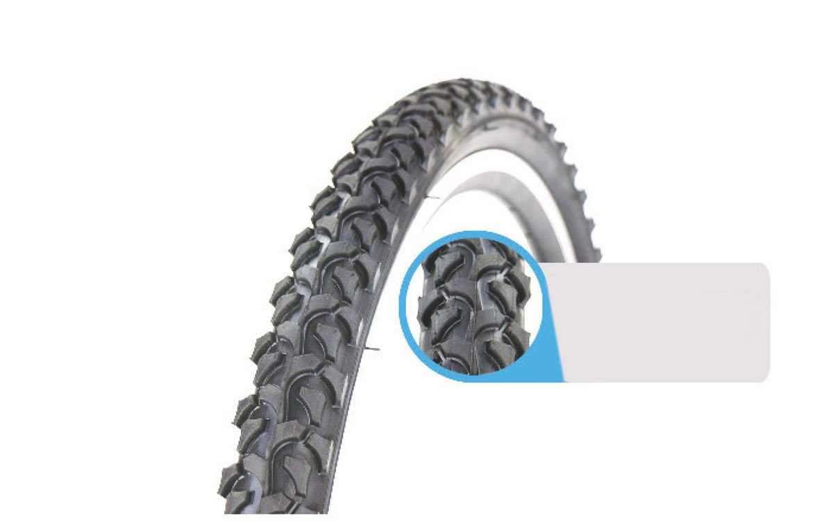 

Покрышка велосипедная TRIX, 24"х 2.125 (57-507), 705, горная, высокая, черная, TY-TX-705-BL, Черный