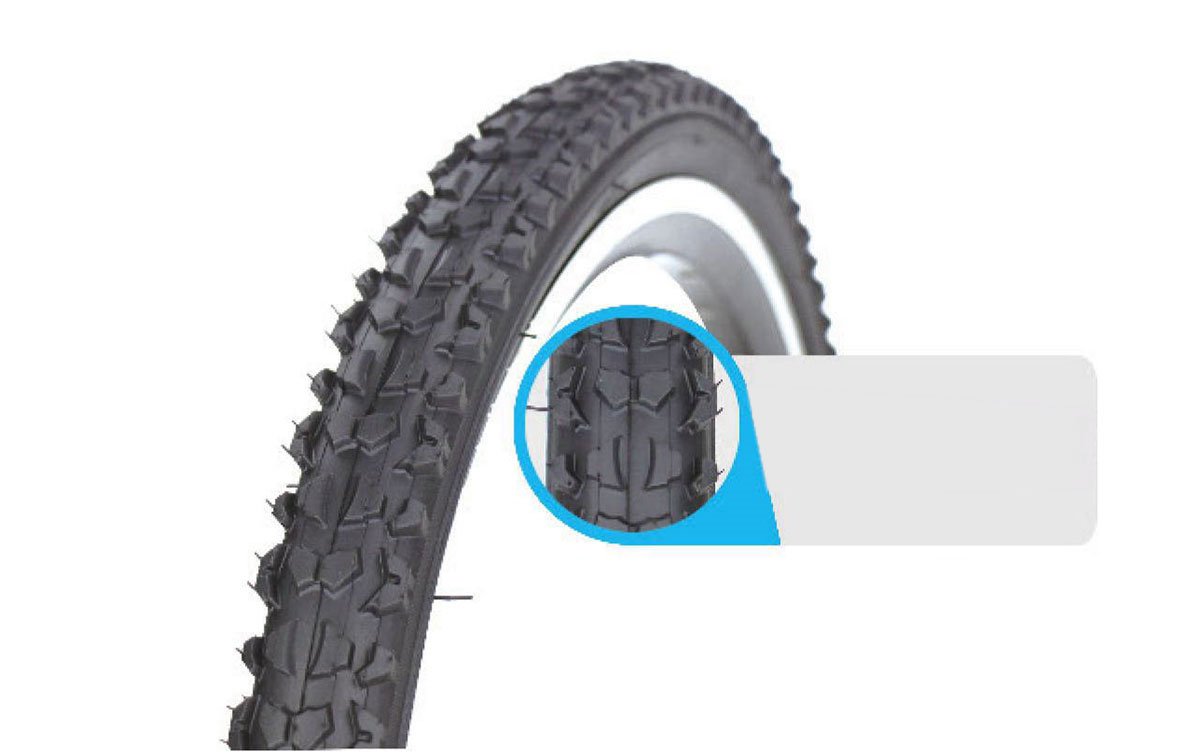 

Покрышка велосипедная TRIX, 26"х 1.95 (54-559), TXBL-804, горная, средняя, черная, BL-804 BLACK, Черный