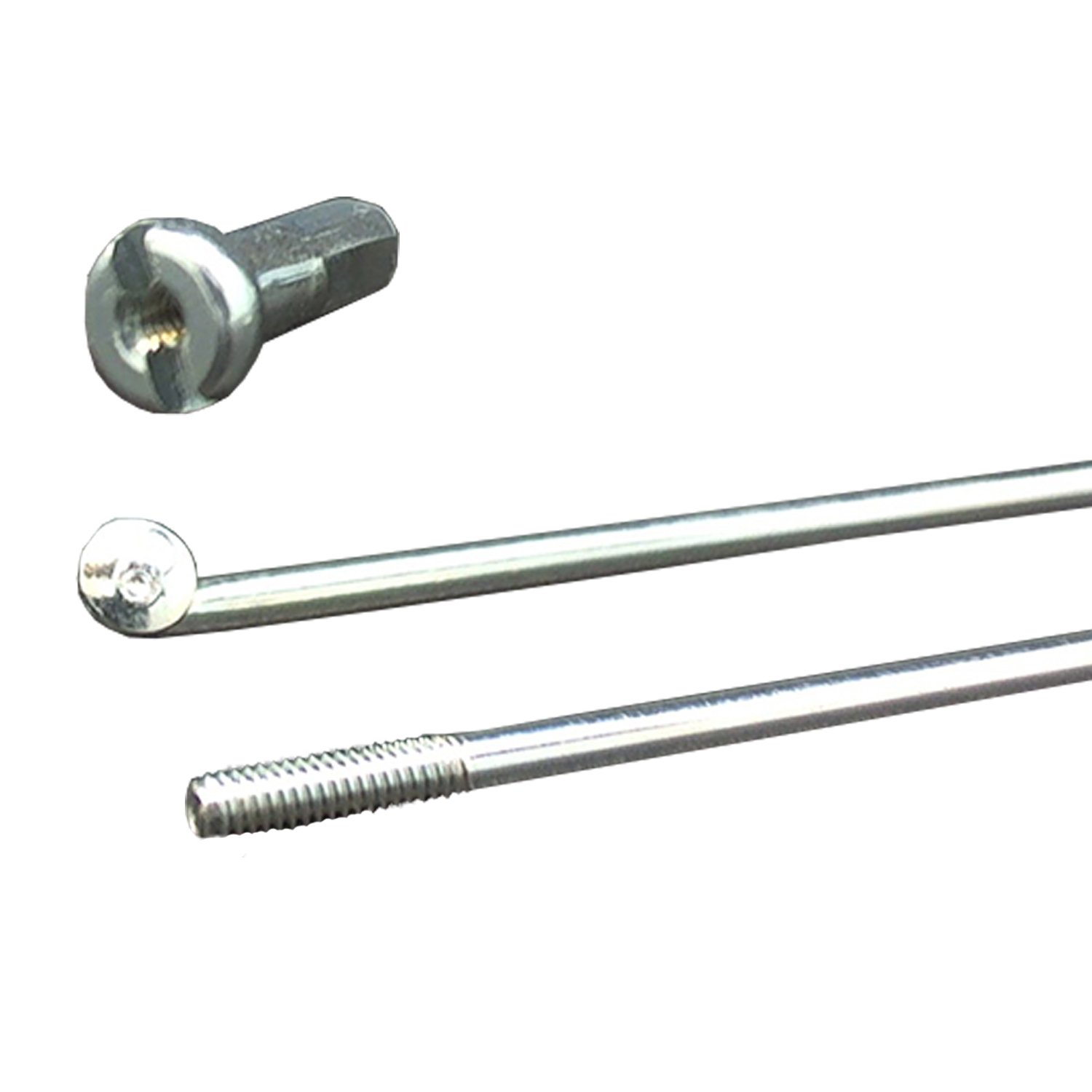 

Спицы велосипедные TBS, 14GX252 мм, с ниппелем NIPPLE L:1/2, C/14GX252, Серебристые