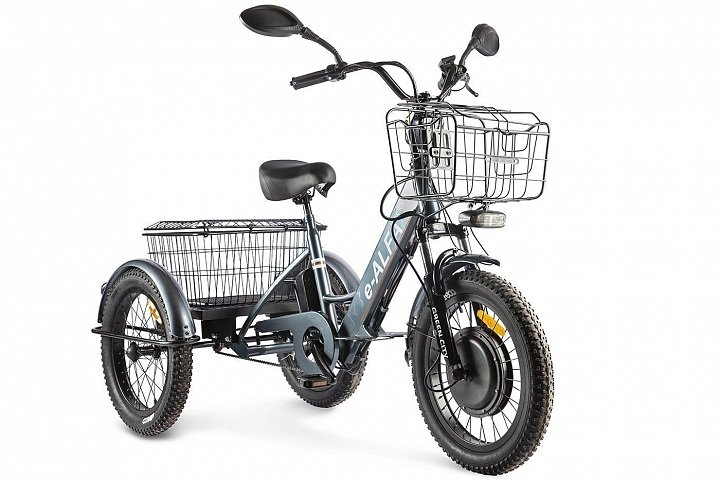 Трицикл GREEN CITY e-ALFA Trike темно-серый-2585 велогибрид green city beta серебристый 2514