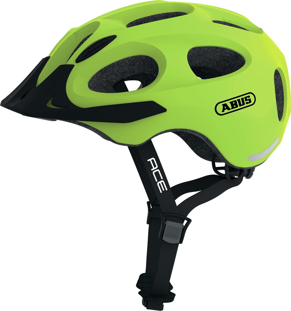 

Велошлем ABUS Youn-I-Ace, с LED фонариком, сетка от насекомых, желтый, 05-0066814