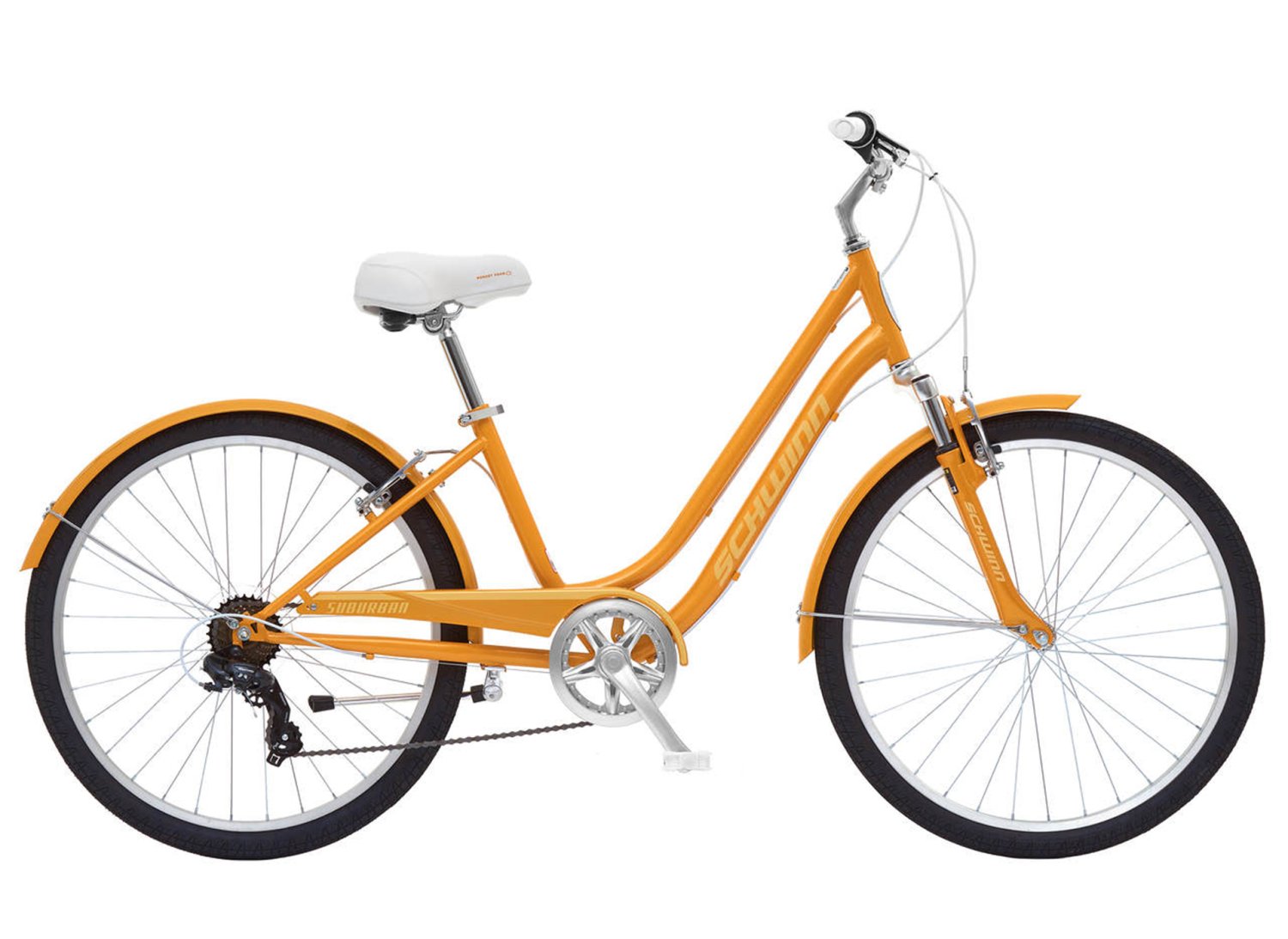 Велосипед женский Schwinn Suburban Women, 26'', 7 скоростей, оранжевый, S5483CINT женский велосипед bergamont revox 4 fmn 29 год 2021 белый ростовка 17 5