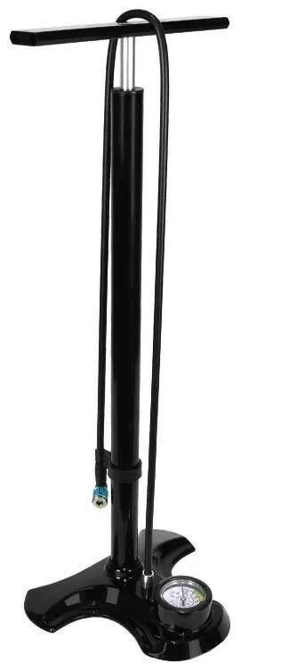 Насос AIRBONE  напольный, манометр, Т-ручка, угловая насадка, авто/вело, черный, ZT-911A1-A15-BK