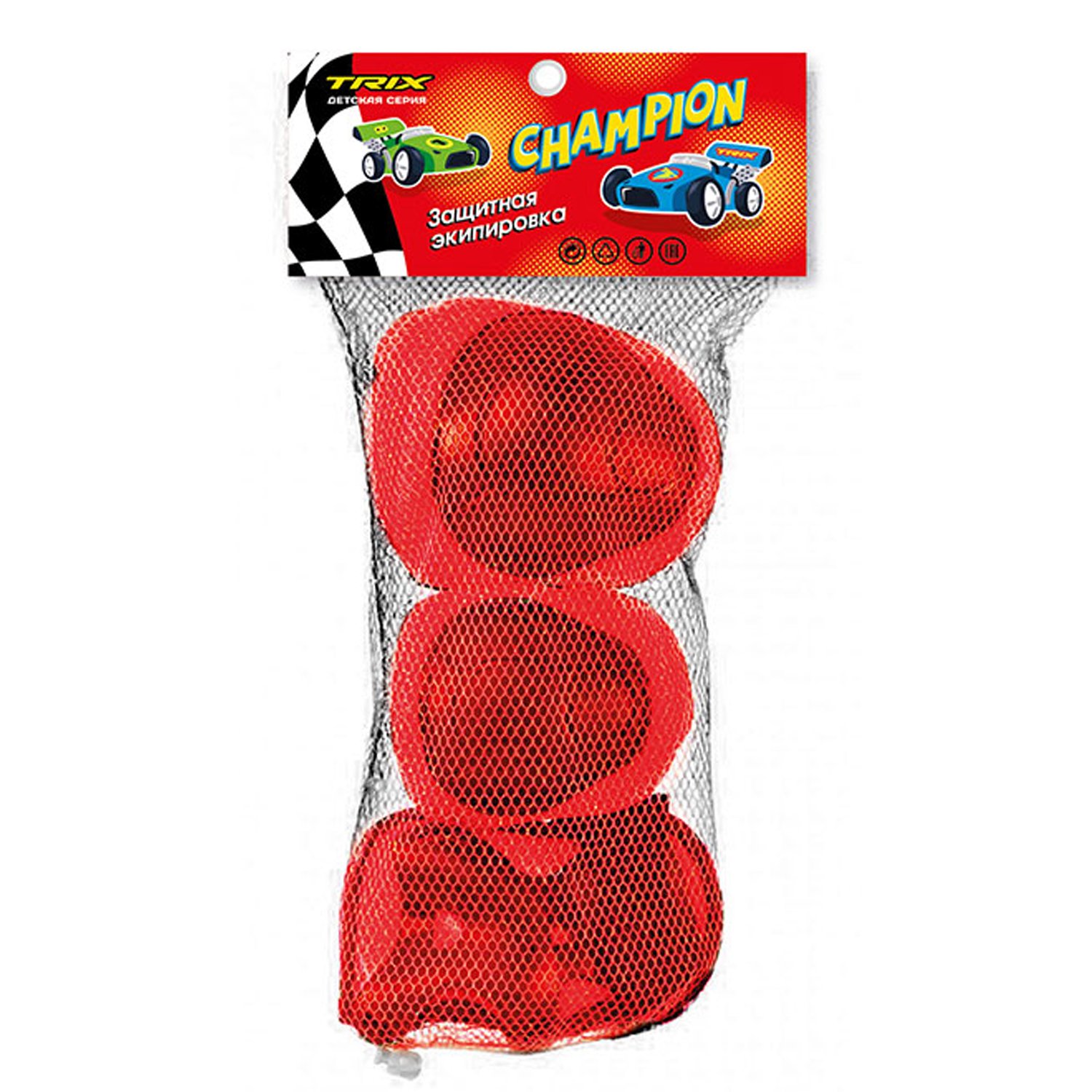 

Комплект защиты детская TRIX Champion, размер , (наколенники, налокотники, защита запястий), красная, PRTX01MCH