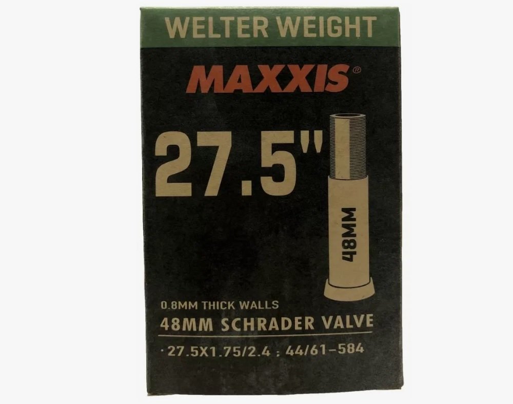 Камера велосипедная MAXXIS WELTER WEIGHT, 27.5X1.75/2.4, 44/61-584, 0.8 мм, LSV48 (B-C), EIB0013990