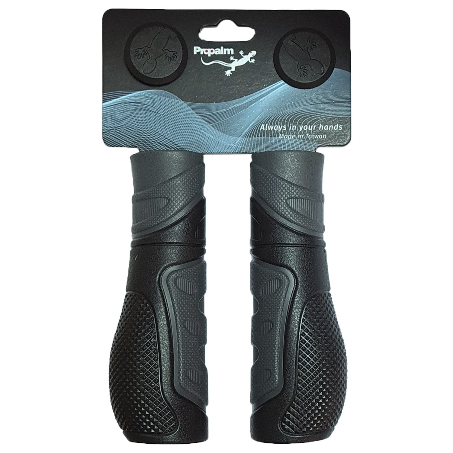 

Грипсы велосипедные PROPALM, 130 мм, черный/серый, HY-368CH, Черно - серый
