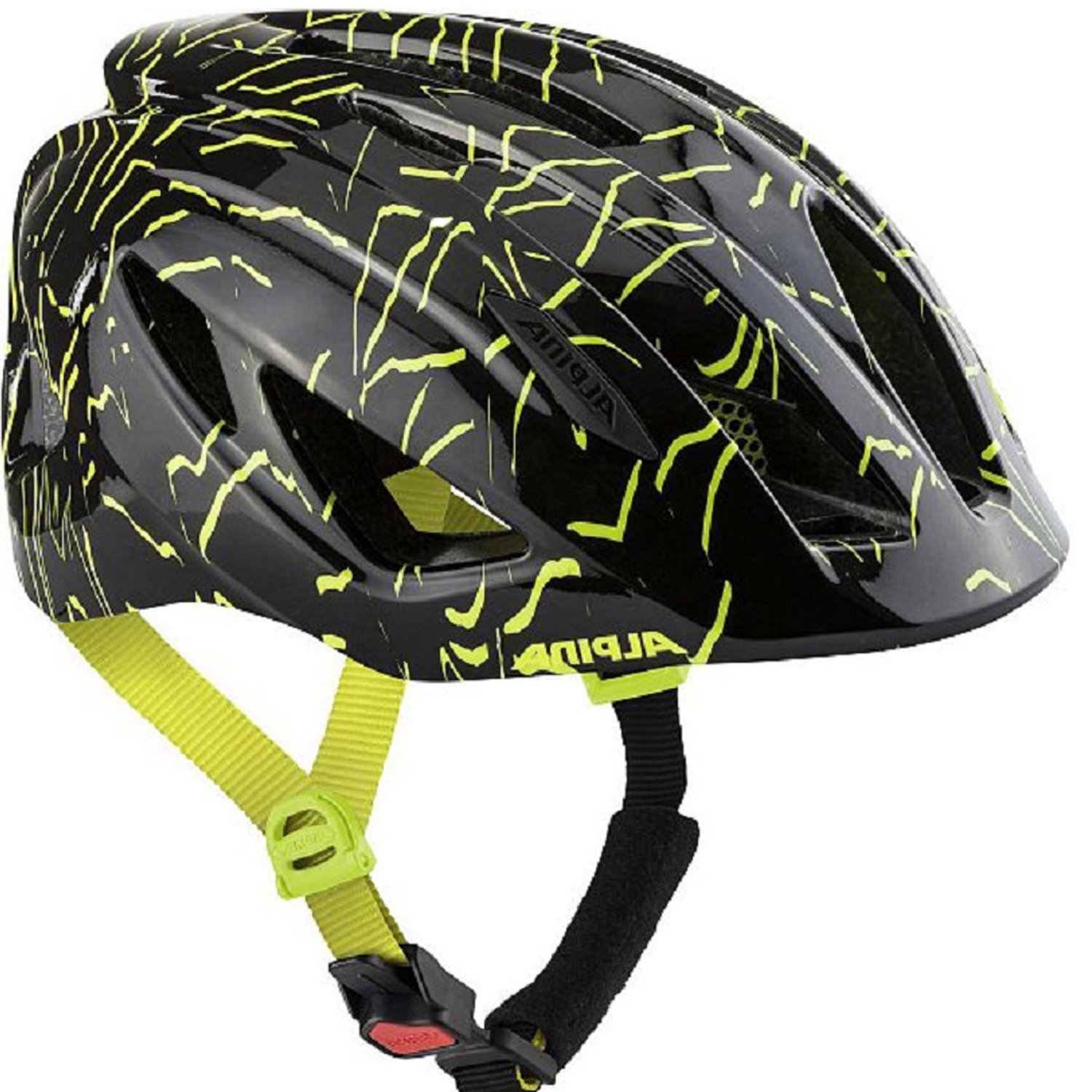 Велошлем Alpina 2022 Pico Black-Neon Yellow Gloss, детский, A9761_33, размер 50-54, цвет черный