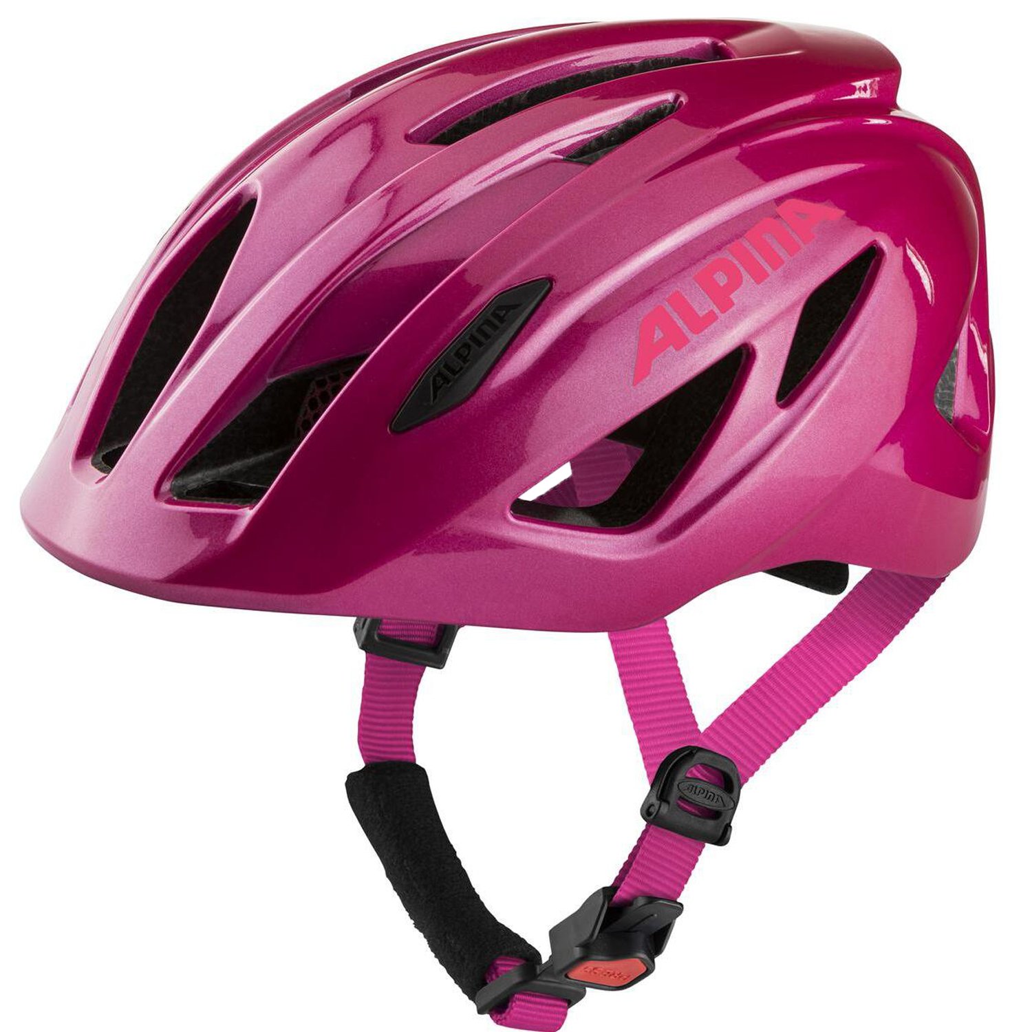 Велошлем Alpina 2022 Pico Flash Deeprose-Pink Gloss, детский, A9762_53, размер 50-54, цвет розовый