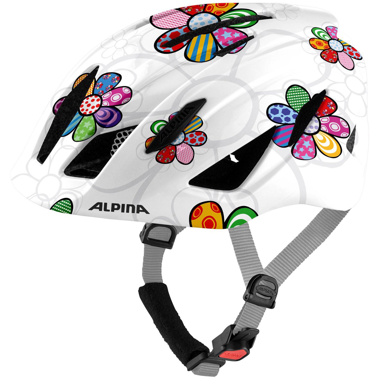 Велошлем Alpina 2022 Pico Pearlwhite-Flower Gloss, детский, A9761_11 очки велосипедные alpina levity белый a85153 10