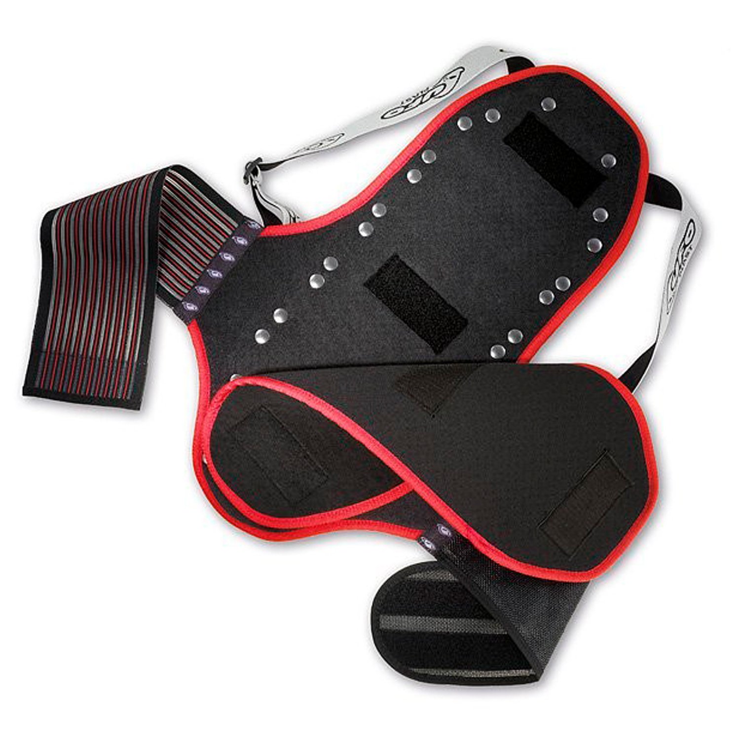 Велозащита спины NIDECKER 2019-20 Back Support With Body Belt (< mt. 1,65), взрослая, Black/Red, SK09097 манишка сетчатая односторонняя взрослая body form ac msv 08 красный 54 56