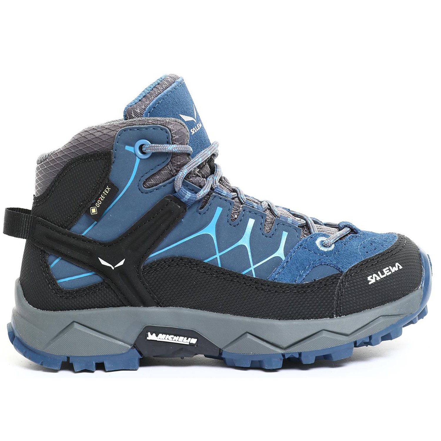 фото Кроссовки salewa alp trainer mid gore-tex dark denim/charcoal, детские, унисекс, 00-0000064006_0365