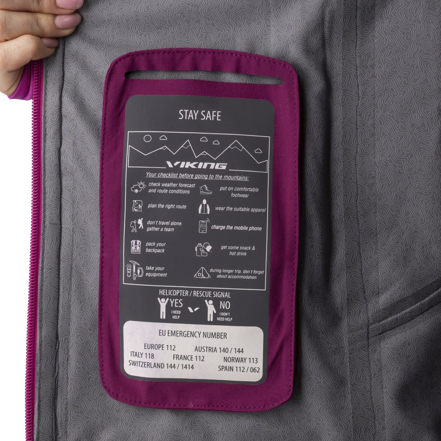Куртка VIKING Jacket Trek Pro Lady Fuchsia, для активного отдыха, женская, 700/23/0904_4600 купить на ЖДБЗ.ру - фотография № 5