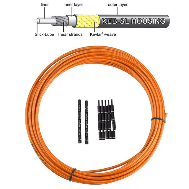 

Троса рубашка JAGWIRE PRO KEB-SL (со смазкой), 5 мм, 10 м, ORANGE, ZHB904