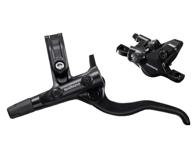 

Тормоз велосипедный SHIMANO, гидравлический, дисковый, передний, с ручкой, BL-M4100+BR-MT4100