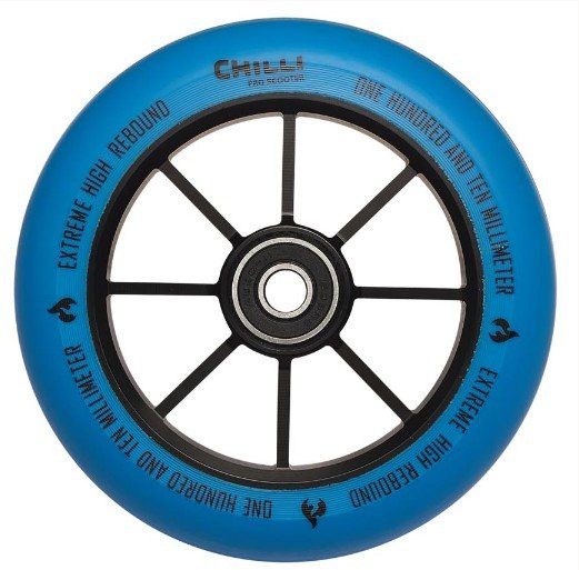 Колесо для самоката Chilli, 2021, Wheel Base - 110mm Blue, б/р, CEW0004 колесо для самоката chilli 2021 wheel rocky 110 mm neochrome б р cew0002