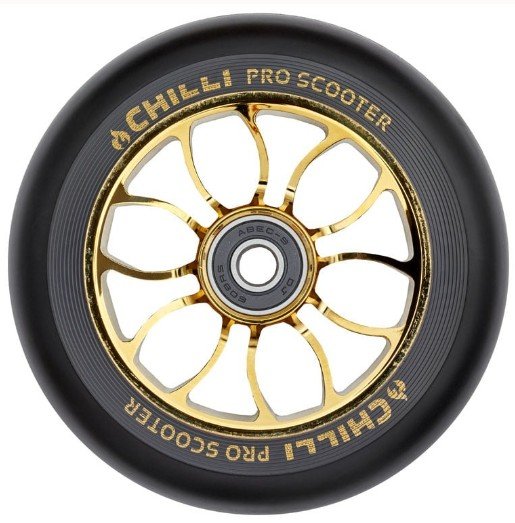 Колесо для самоката Chilli, 2021, Wheel Reaper - 110 mm, Gold, б/р, 1036-10 колесо для самоката chilli 2021 wheel zero v2 120mm red б р cew0006