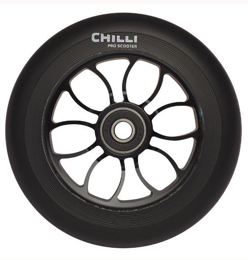Колесо для самоката Chilli, 2021, Wheel Reaper - 110 mm, Grim Black, б/р, CEW0016 колесо для самоката chilli 2021 wheel 5000 110 mm green б р cew0014