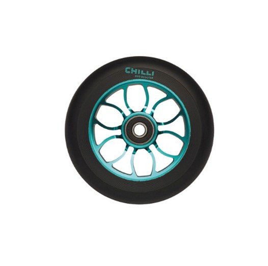 Колесо для самоката Chilli, 2021, Wheel Reaper - 110 mm, Ocean Blue, б/р, CEW0020 колесо для йоги из пробки inex cork yoga wheel wheel cork 32 00 00