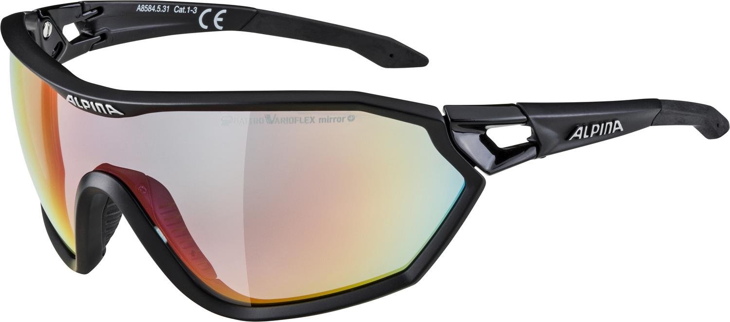Очки солнцезащитные Alpina S-Way QVM+ Black Matt/Rainbow Mirror б/р
