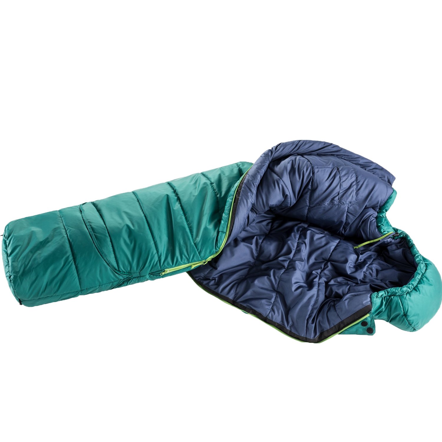 Спальник Deuter Starlight Pro Alpinegreen, левый, детский, туристический, 2021-22, зеленый, 3720221_ купить на ЖДБЗ.ру - фотография № 4