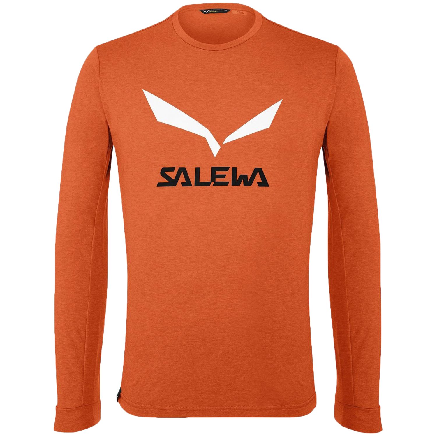 Футболка Salewa Solidlogo Dry Men's L/S Tee Red Orange Melange, с длинным рукавом, мужская, 00-0000027340_4156 mjolk футболка с длинным рукавом зонтики