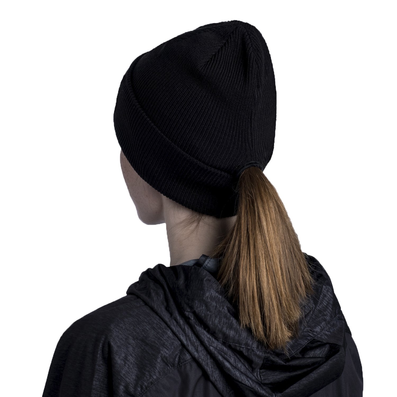 Шапка Buff Crossknit Hat Solid, спортивный, черный, 2022-23, 132891.999.10.00 купить на ЖДБЗ.ру - фотография № 5
