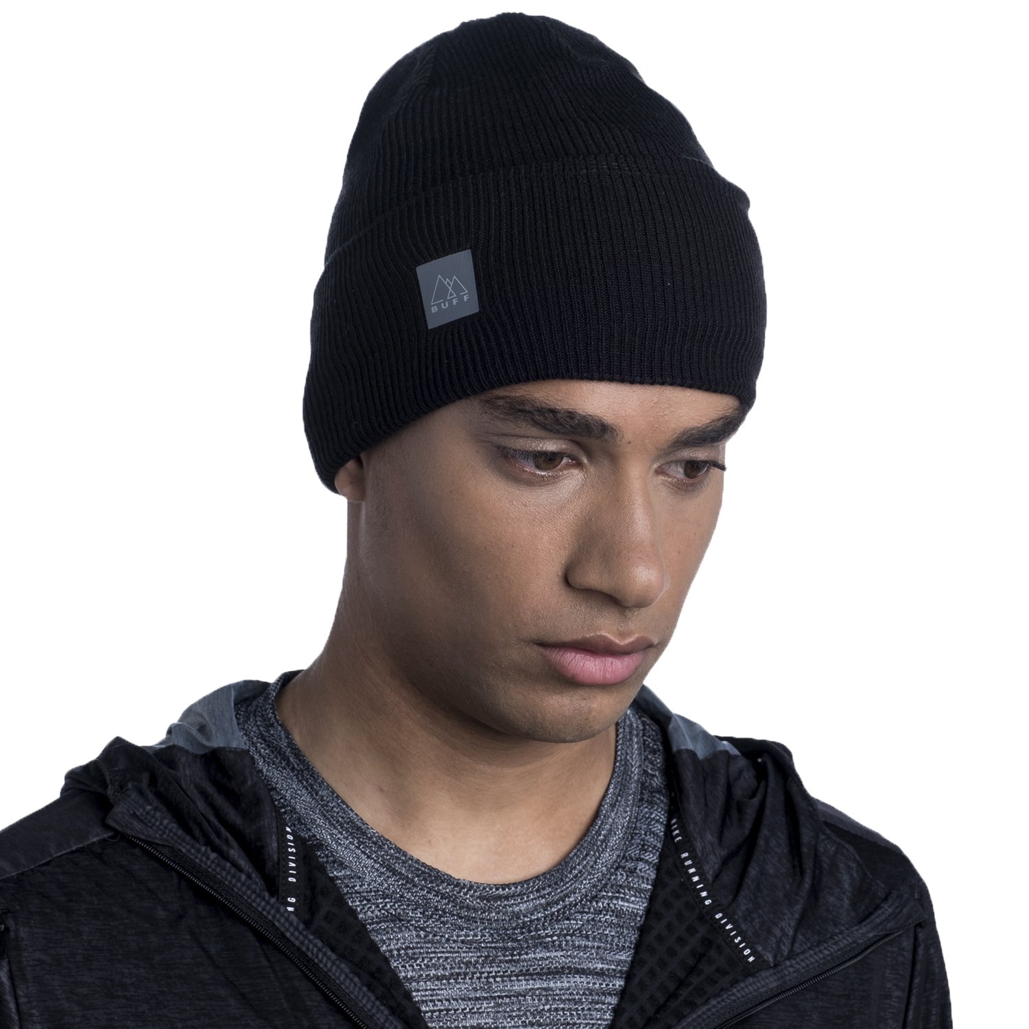 Шапка Buff Crossknit Hat Solid, спортивный, черный, 2022-23, 132891.999.10.00 купить на ЖДБЗ.ру - фотография № 6