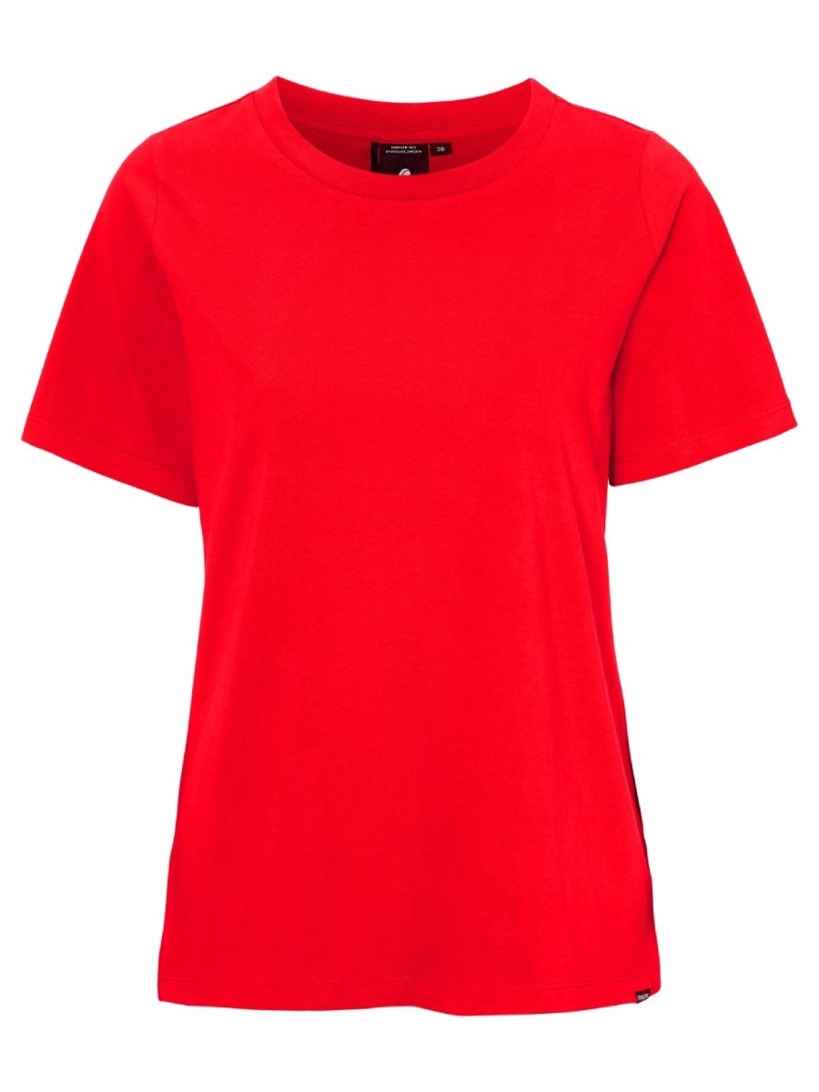  Футболка женская Didriksons UNNI WNS T-SHIRT, 382 красная лава, 503051 (Размер: 40)