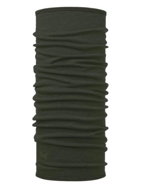 Бандана Buff Merino Midweight Solid Bark, US:one size, 113023.843.10.00, цвет зеленая