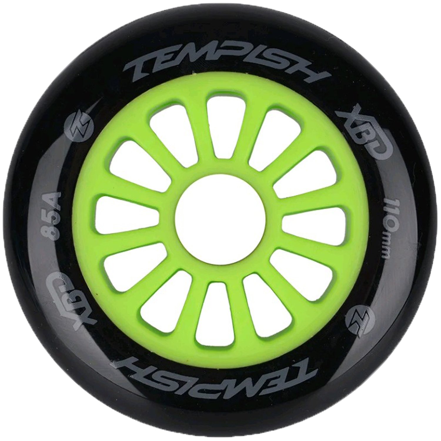 Колесо Tempish PU 85A, для самоката, 110x24 mm, зеленый/черный, 105100026 колесо для самоката tempish 2018 pu 200x30 mm 87a