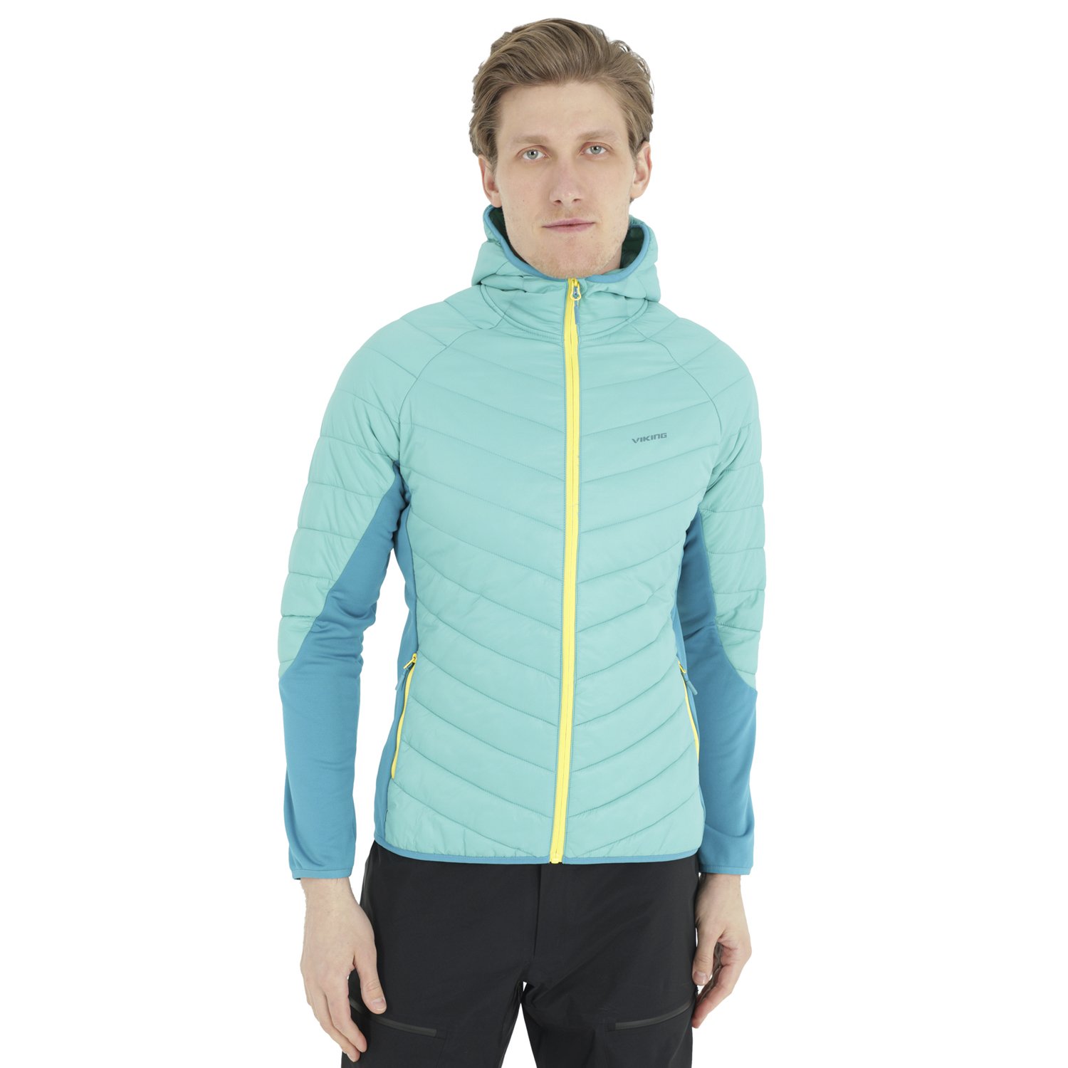 Куртка VIKING Becky Warm Pro Turquise, для активного отдыха, женский, голубой/желтый, 2022-23, 750/2