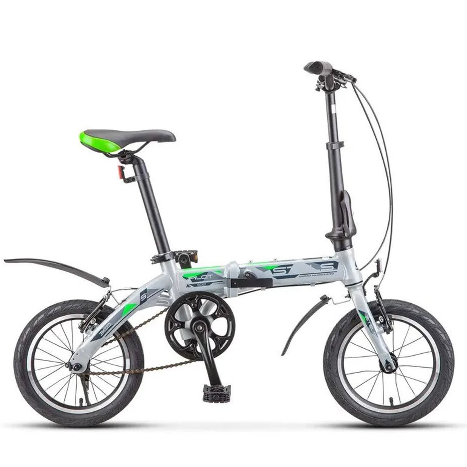 

Складные велосипеды STELS Pilot-360 V010, 14", 2022, LU08829 (Цвет Серый)