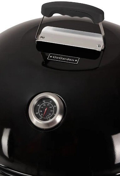 Гриль круглый с термометроми золосборником GoGarden Premium 56 , Weber Style, черный, 50158 УТ-00304564 - фото 2