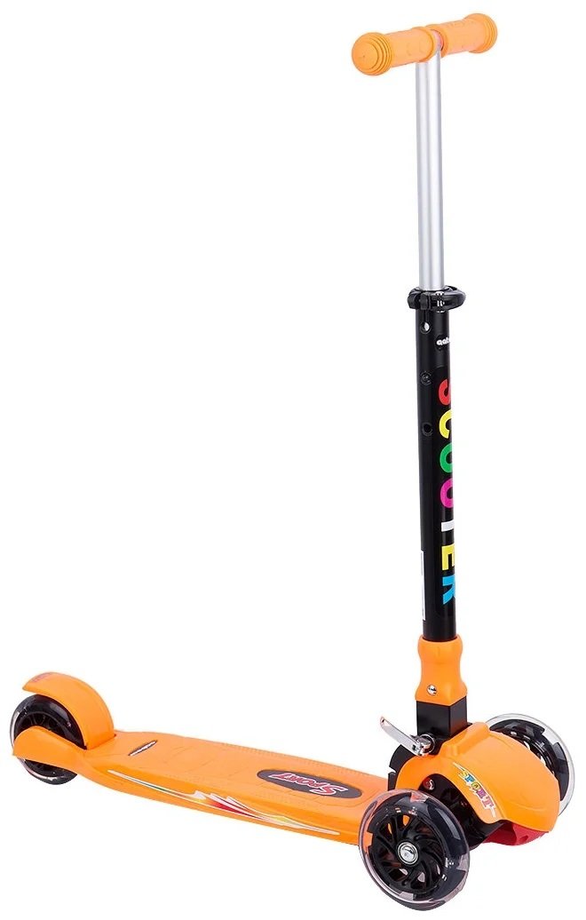 Самокат Leader Kids QQBear, оранжевый ролик массажный высокая жесткость 33x13 5 cм star fit pro fa 509 оранжевый